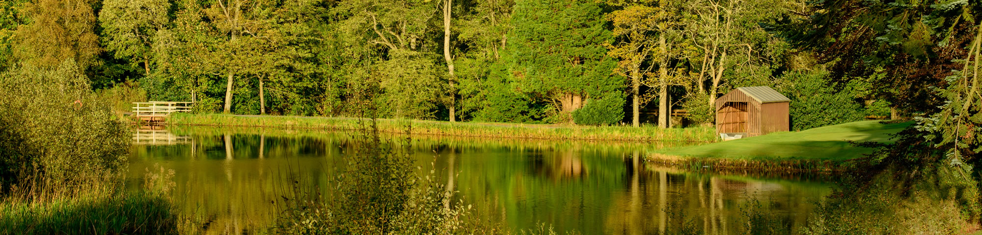 A trout fishing loch within the grounds of Gleneagles Hotel