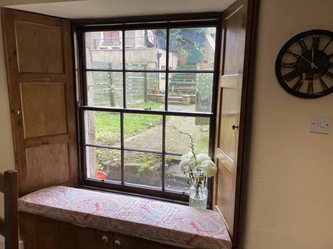 View of the garden from the kitchen